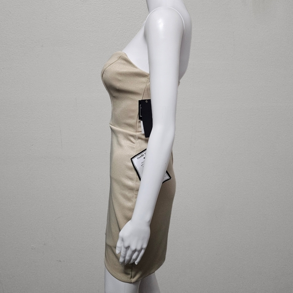 City Studio Champaigne Strapless Wrap Skirt Strapless Dress Size 1 - Picture 3 of 9